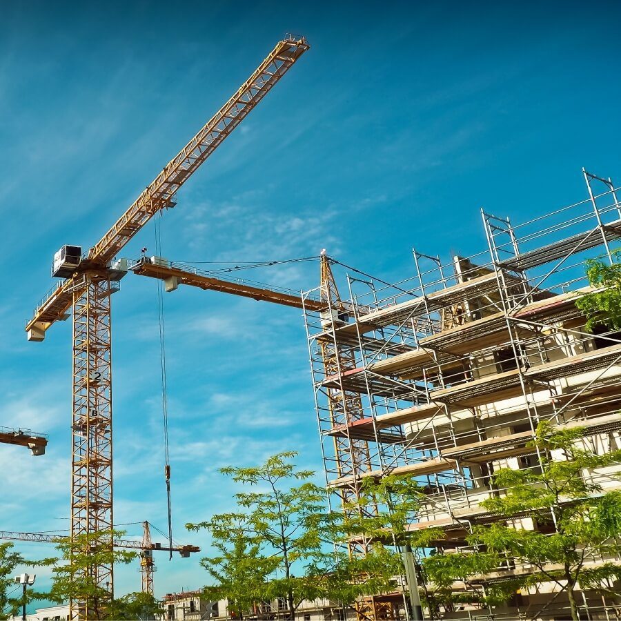 crane at construction site